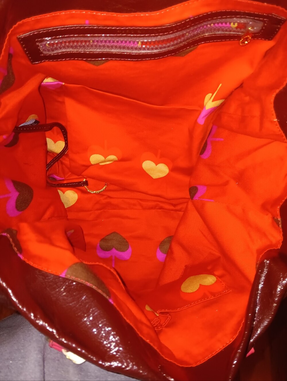 Marc Jacobs Rare Color Leather Tote Bag With Matching Pouch - Picture 4 of 5